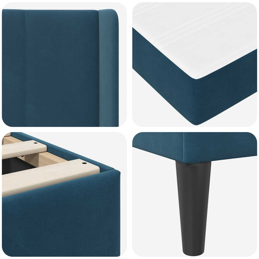 Bedframe Blauw 80 x 200 cm Fluweel
