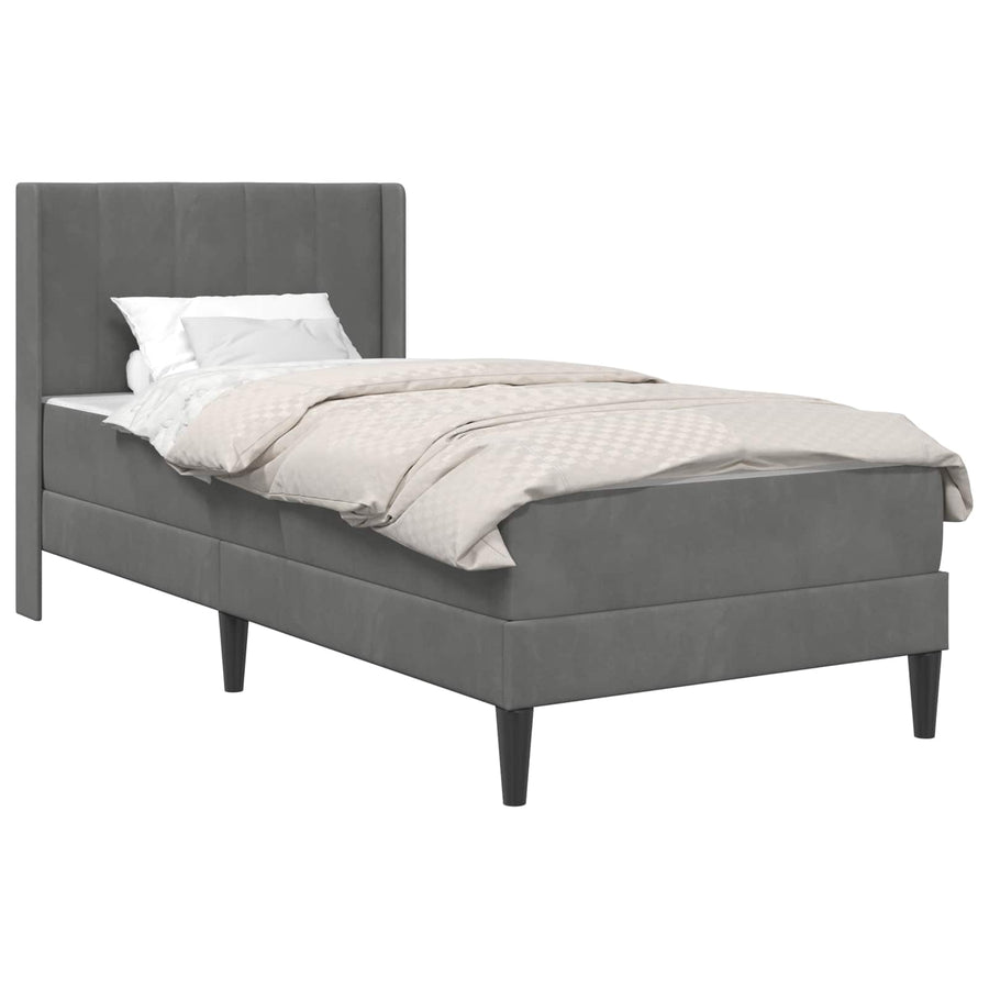 Bedframe Donkergrijs 90 x 190 cm Fluweel