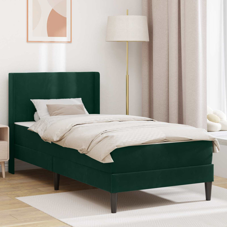 Bedframe Donkergroen 90 x 190 cm Fluweel