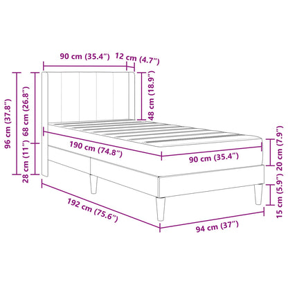 Bedframe Roze 90 x 190 cm Fluweel