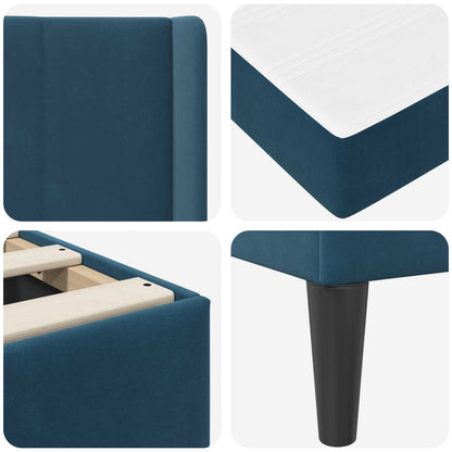 Bedframe Blauw 90 x 190 cm Fluweel