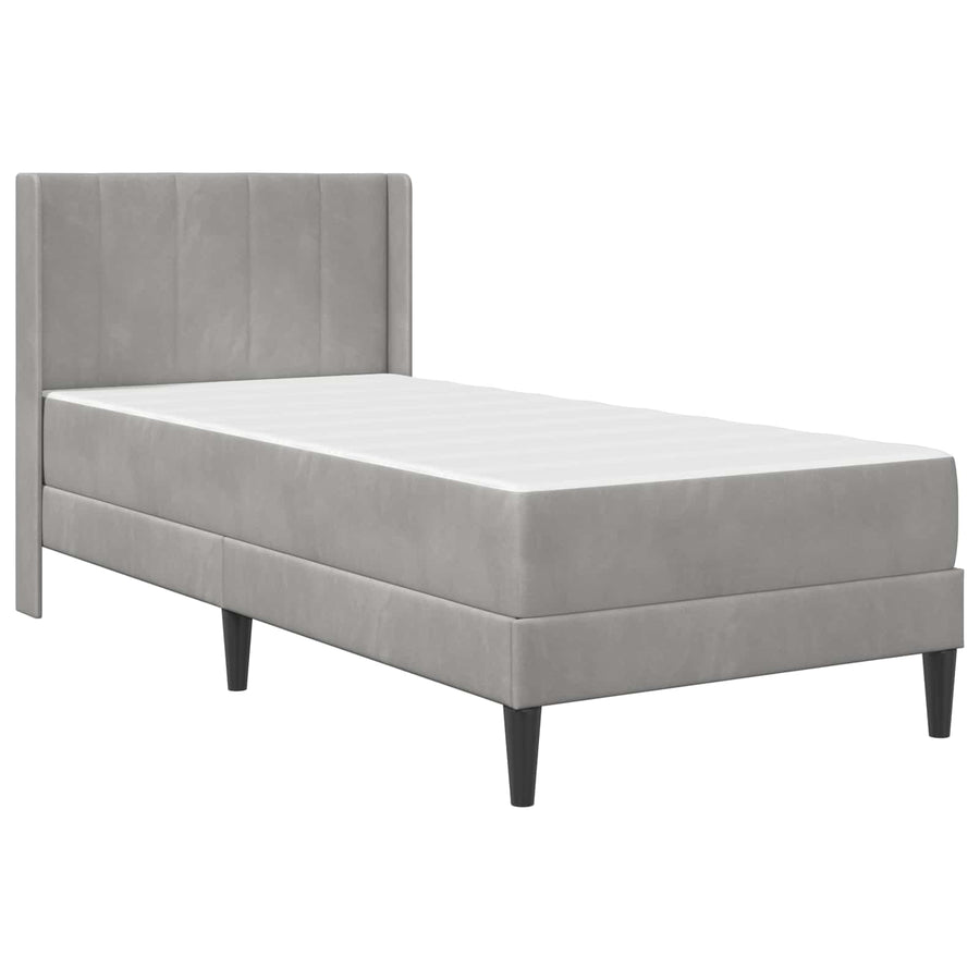 Bedframe Lichtgrijs 90 x 200 cm Fluweel