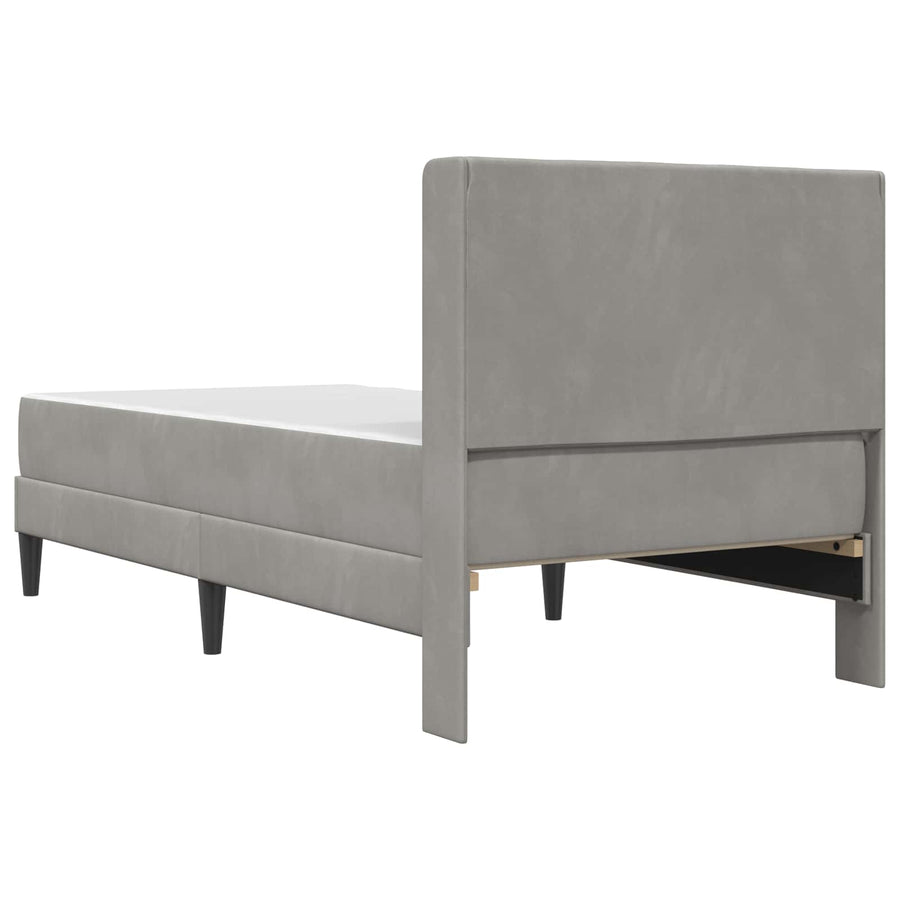 Bedframe Lichtgrijs 90 x 200 cm Fluweel