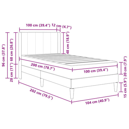 Bedframe met matras met hoofdeinde 2 pcs Lichtgrijs Fluweel