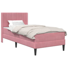 Bedframe met matras met hoofdeinde 2 pcs Roze Fluweel