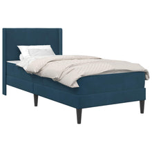 Bedframe met matras met hoofdeinde 2 pcs Blauw Fluweel