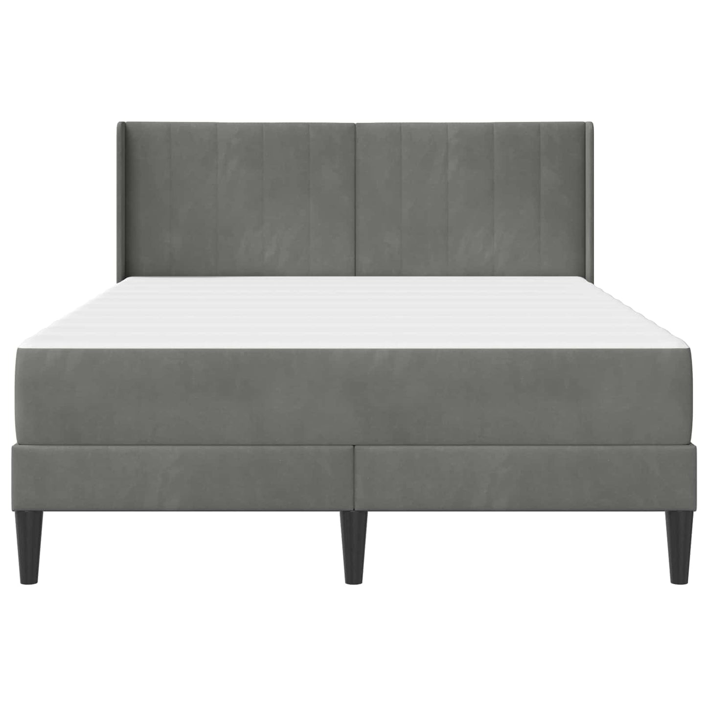 Bedframe Donkergrijs 140 x 190 cm Fluweel