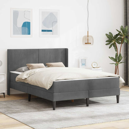 Bedframe Donkergrijs 160 x 200 cm Fluweel
