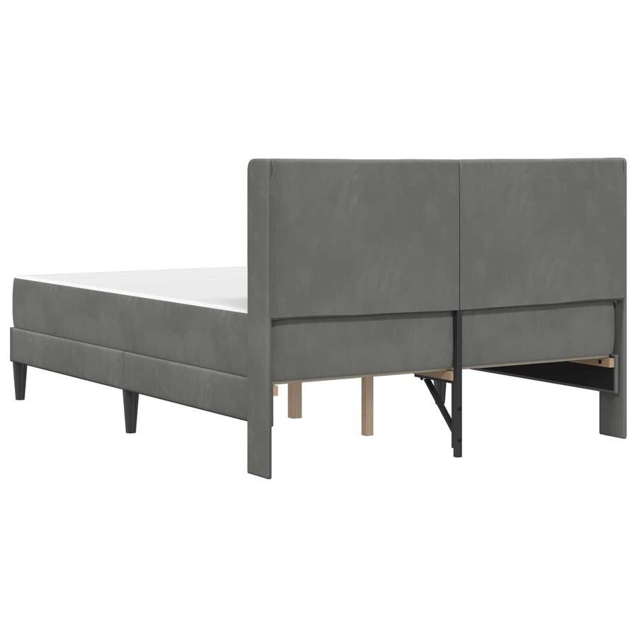 Bedframe Donkergrijs 160 x 200 cm Fluweel