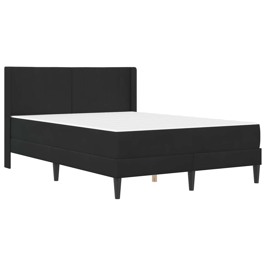Bedframe met matras met hoofdeinde 2 pcs Zwart Fluweel