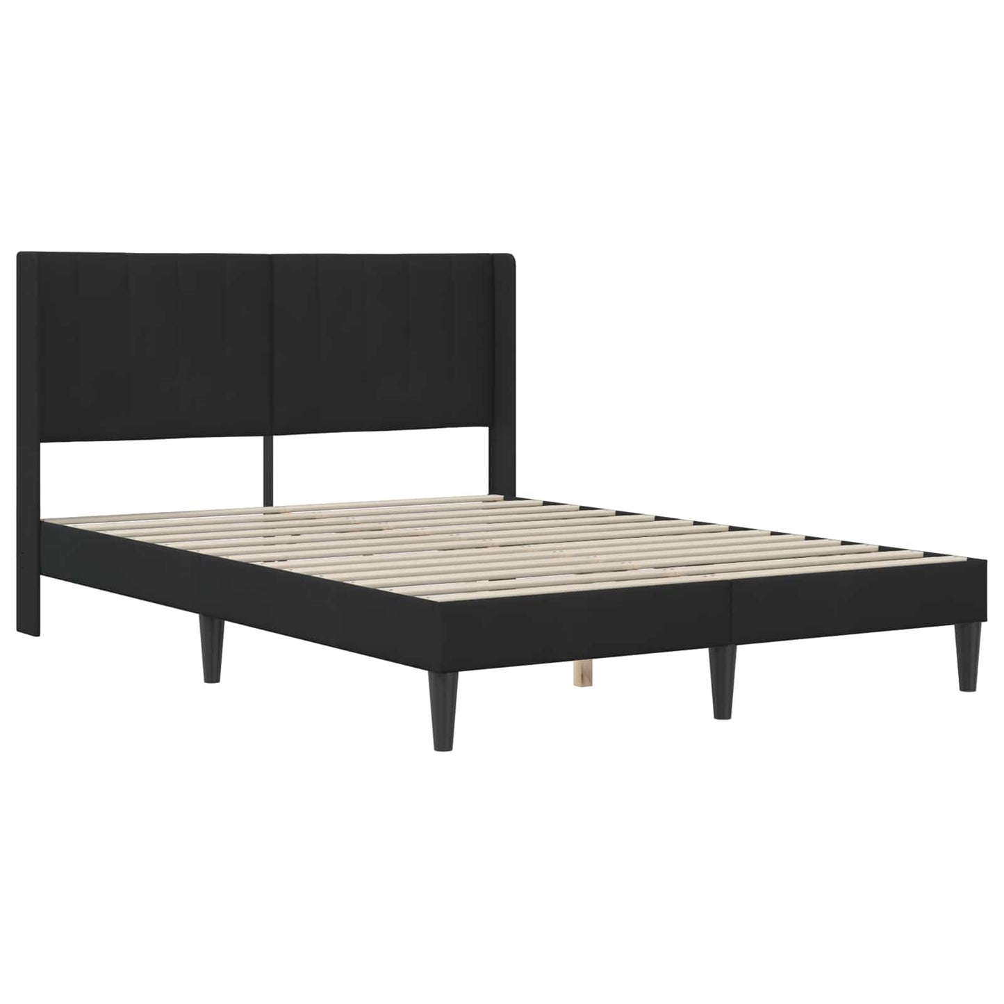 Bedframe met matras met hoofdeinde 2 pcs Zwart Fluweel