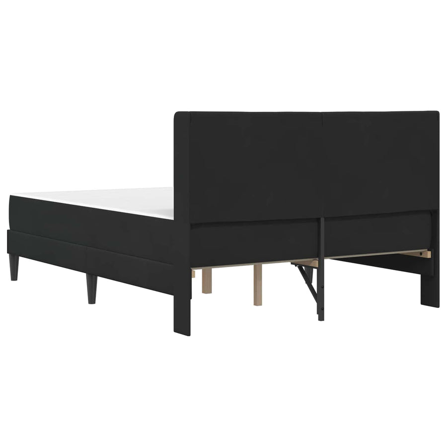 Bedframe met matras met hoofdeinde 2 pcs Zwart Fluweel