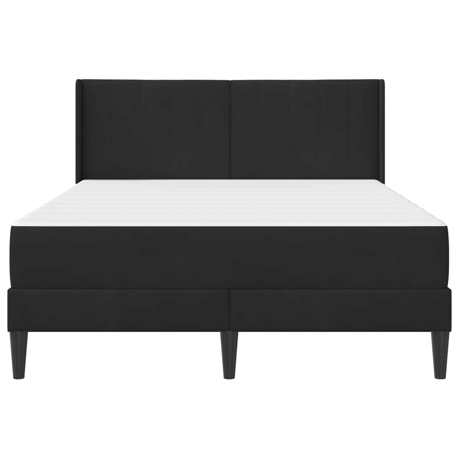 Bedframe met matras met hoofdeinde 2 pcs Zwart Fluweel