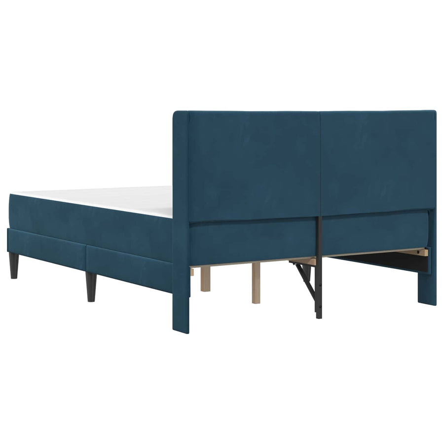 Bedframe Blauw 160 x 200 cm Fluweel