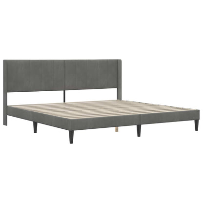 Bedframe Donkergrijs 180 x 200 cm Fluweel