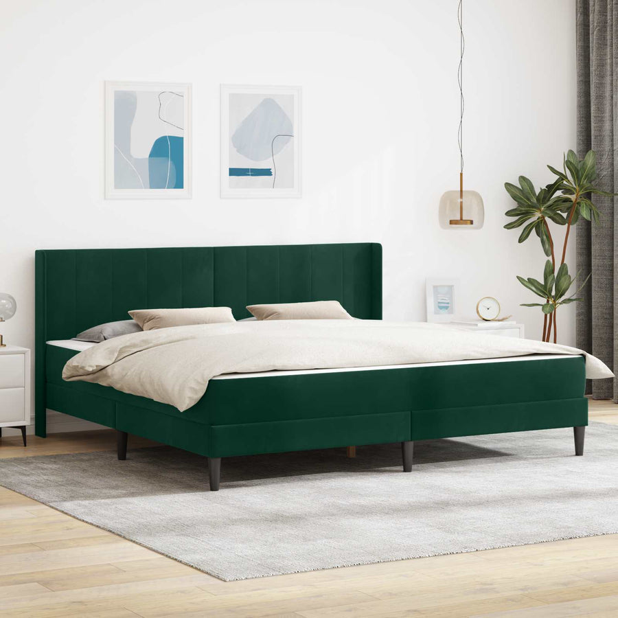 Bedframe Donkergroen 180 x 200 cm Fluweel