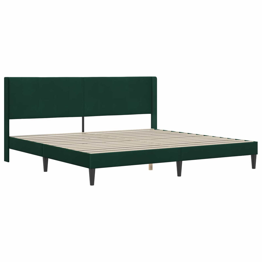 Bedframe Donkergroen 180 x 200 cm Fluweel