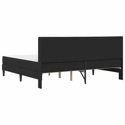 Bedframe met matras met hoofdeinde 2 pcs Zwart Fluweel