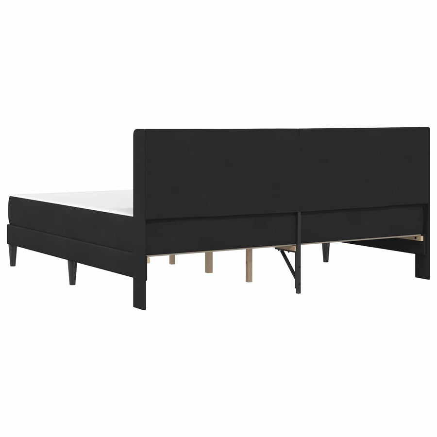 Bedframe met matras met hoofdeinde 2 pcs Zwart Fluweel