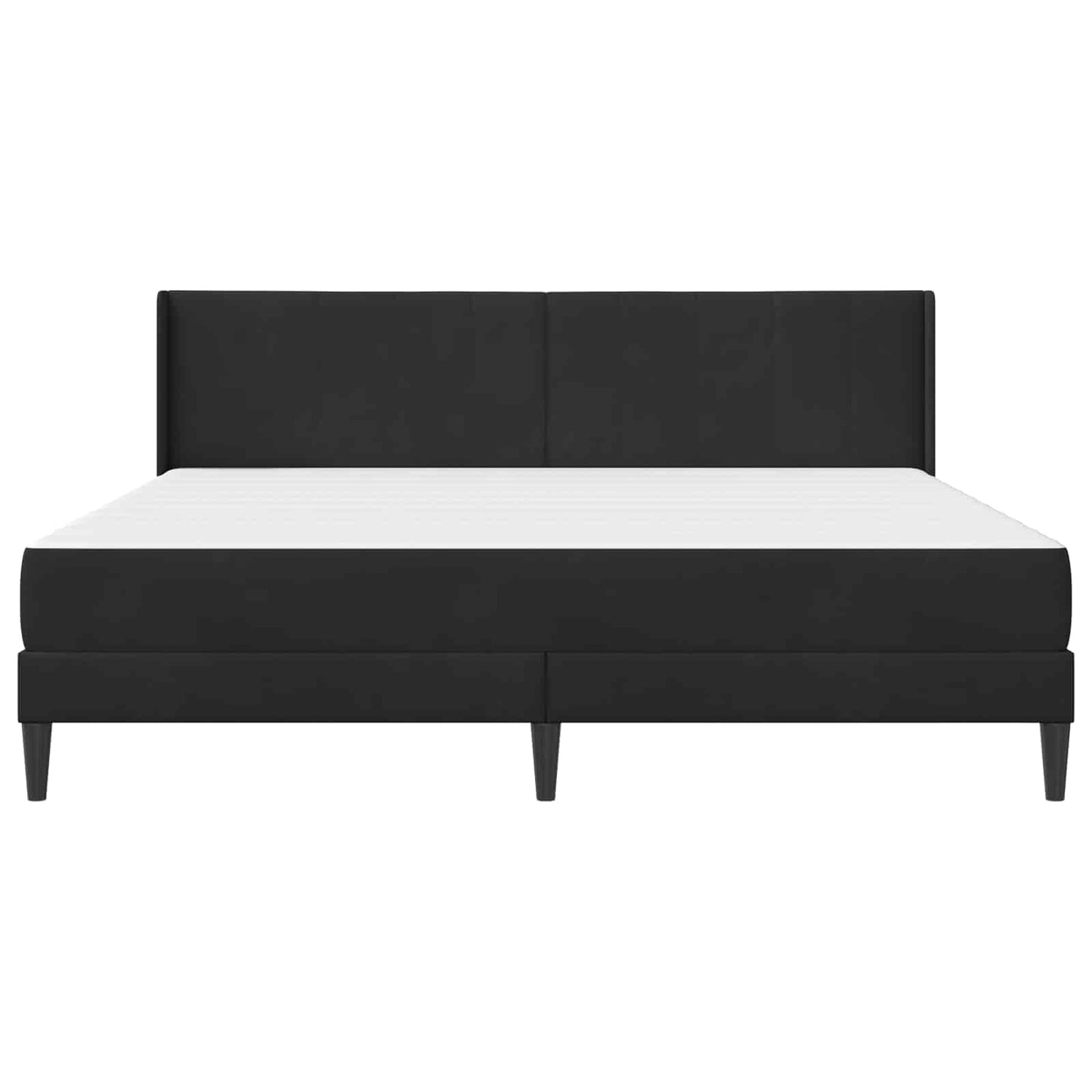 Bedframe met matras met hoofdeinde 2 pcs Zwart Fluweel