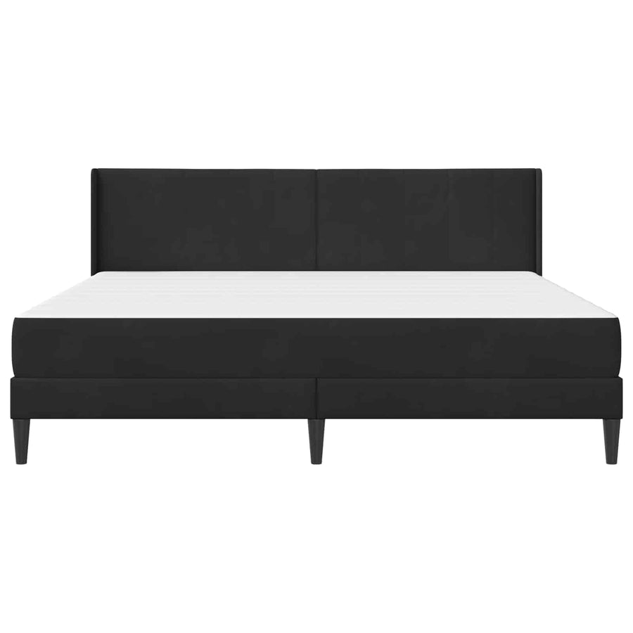 Bedframe met matras met hoofdeinde 2 pcs Zwart Fluweel
