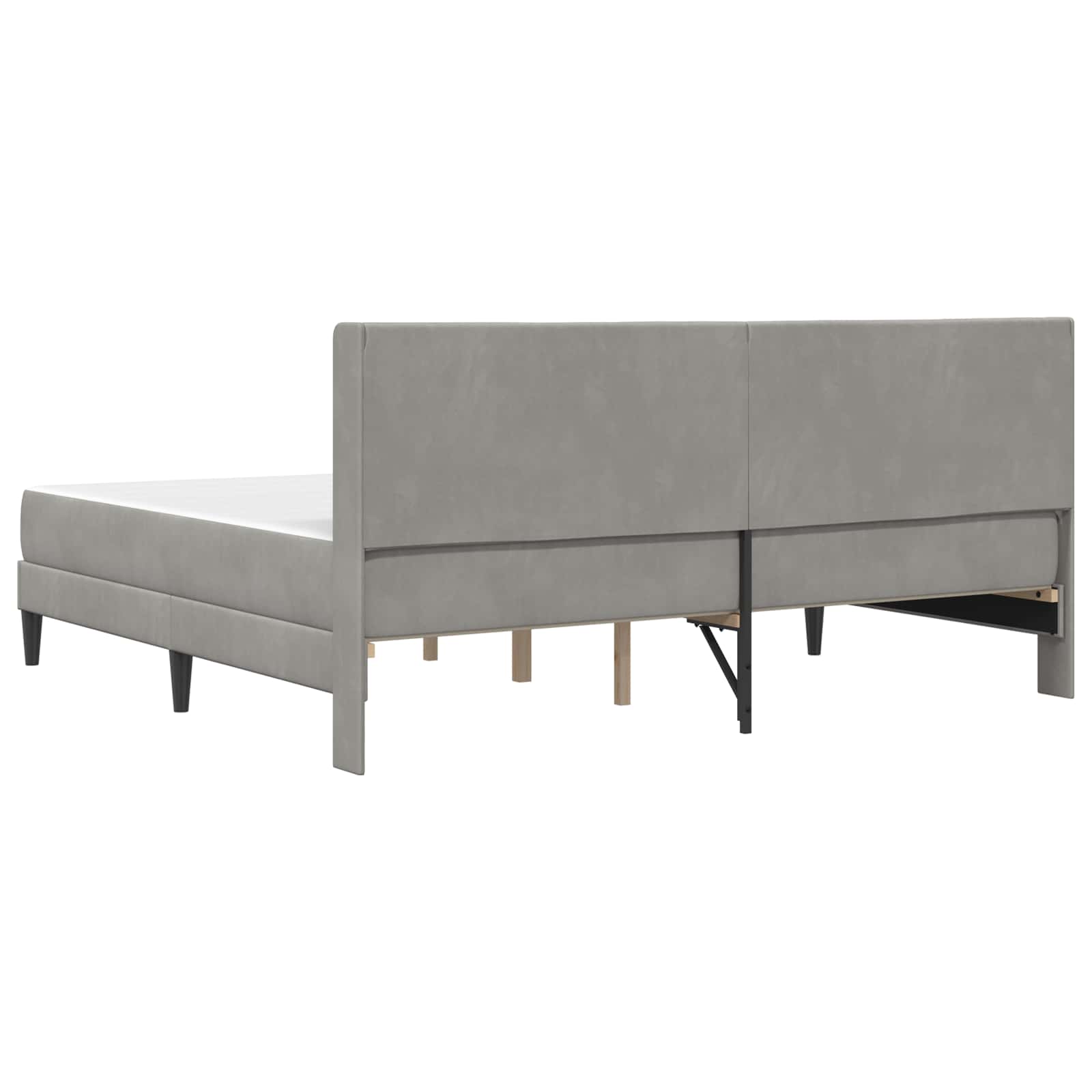 Bedframe Lichtgrijs 200 x 200 cm Fluweel