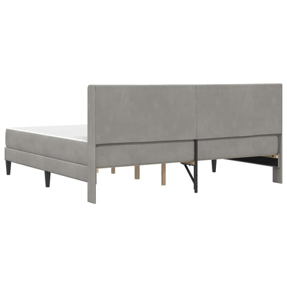 Bedframe Lichtgrijs 200 x 200 cm Fluweel