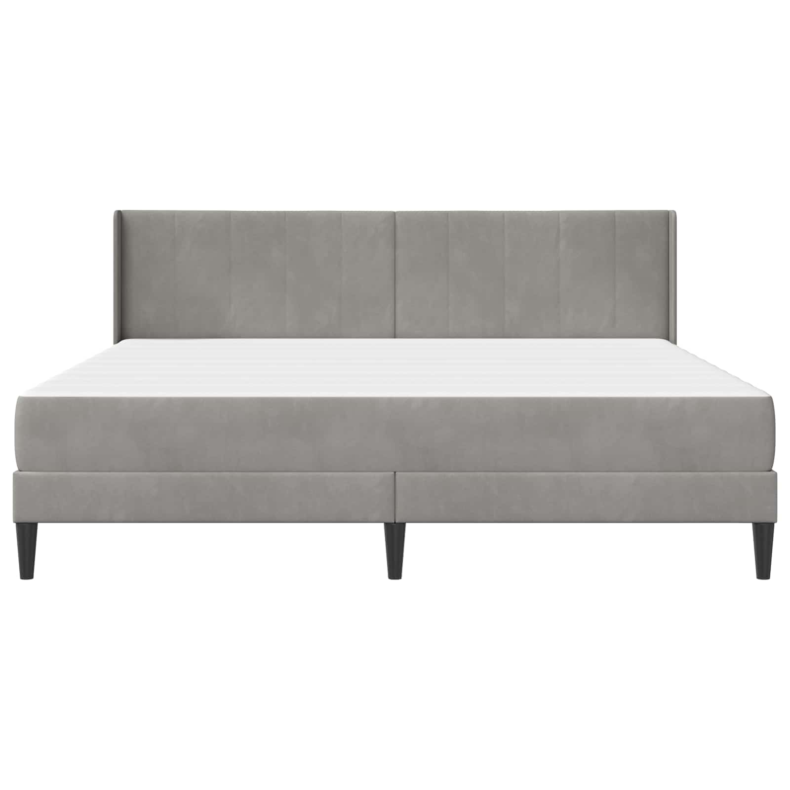 Bedframe Lichtgrijs 200 x 200 cm Fluweel