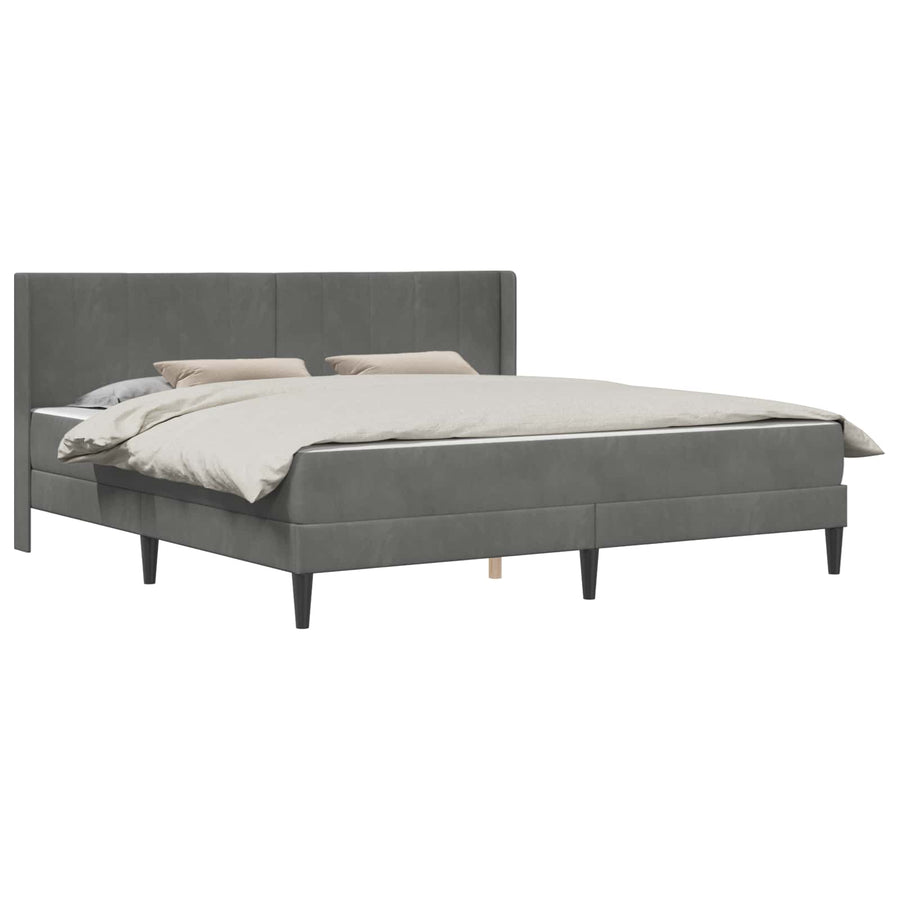 Bedframe Donkergrijs 200 x 200 cm Fluweel