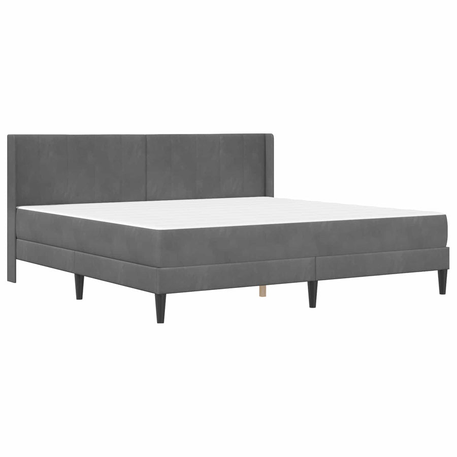 Bedframe Donkergrijs 200 x 200 cm Fluweel