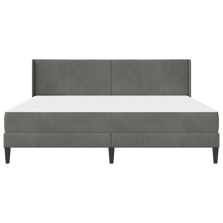 Bedframe Donkergrijs 200 x 200 cm Fluweel
