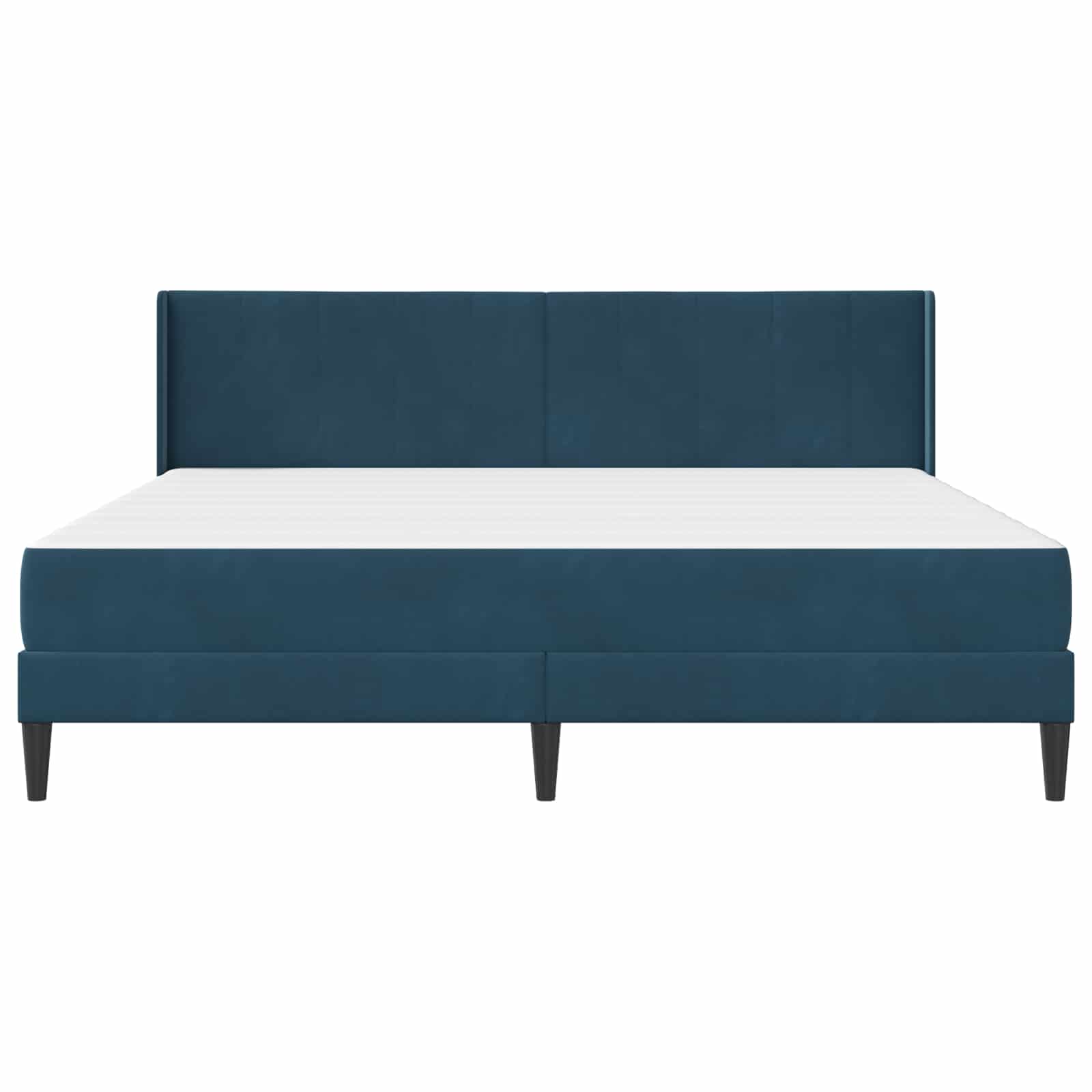 Bedframe met matras met hoofdeinde 2 pcs Blauw Fluweel