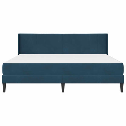 Bedframe met matras met hoofdeinde 2 pcs Blauw Fluweel
