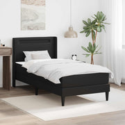 Bedframe met matras 90x200 cm zwart kunstleer
