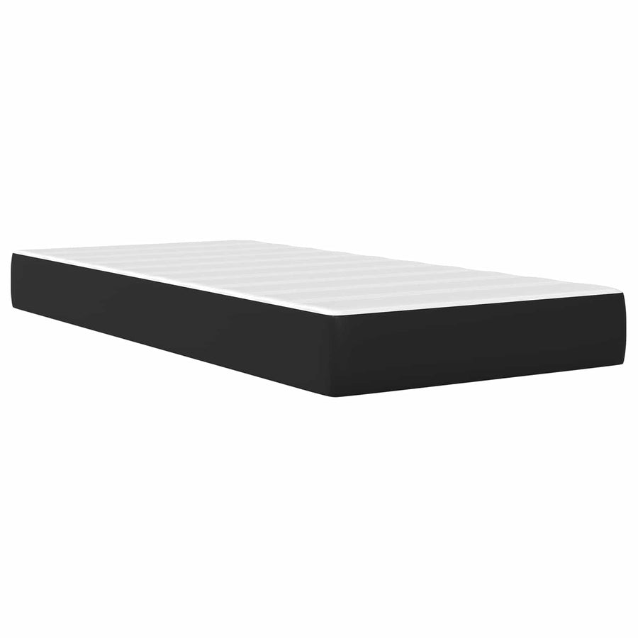 Bedframe met matras Zwart 90 x 200 cm Kunstleer