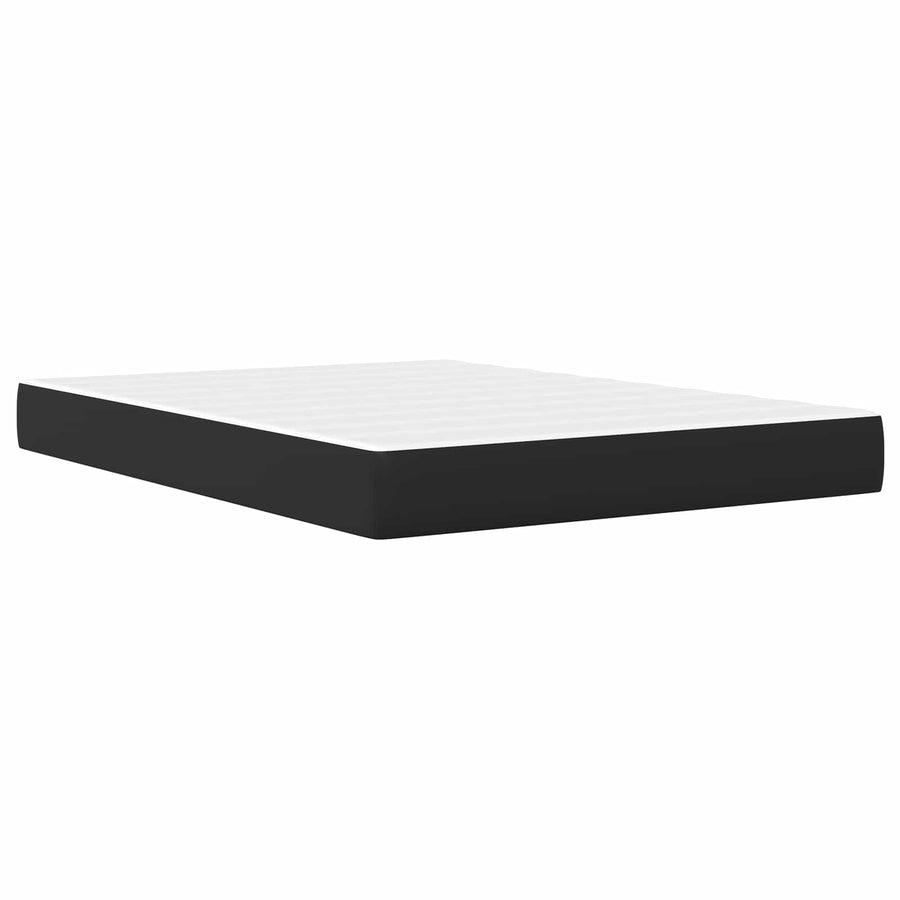 Bedframe met matras Zwart 120 x 190 cm Kunstleer