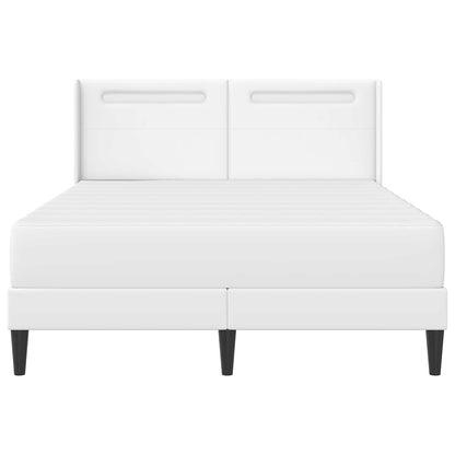 Bedframe met matras Wit 120 x 190 cm Kunstleer