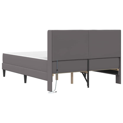 Bedframe met matras Grijs 120 x 200 cm Kunstleer