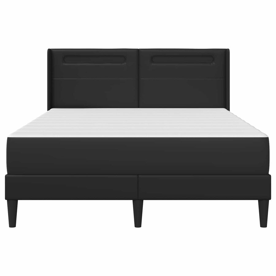 Bedframe met matras Zwart 120 x 200 cm Kunstleer