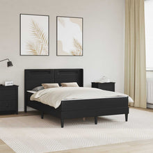 Bedframe met matras Zwart 140 x 190 cm Kunstleer