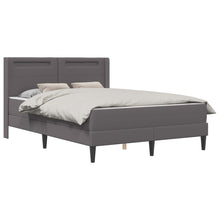 Bedframe met matras Grijs 140 x 200 cm Kunstleer
