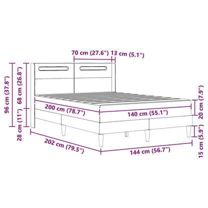 Bedframe met matras Zwart 140 x 200 cm Kunstleer
