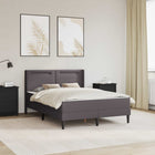 Bedframe met matras 160x200 cm grijs kunstleer