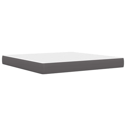 Bedframe met matras Grijs 180 x 200 cm Kunstleer