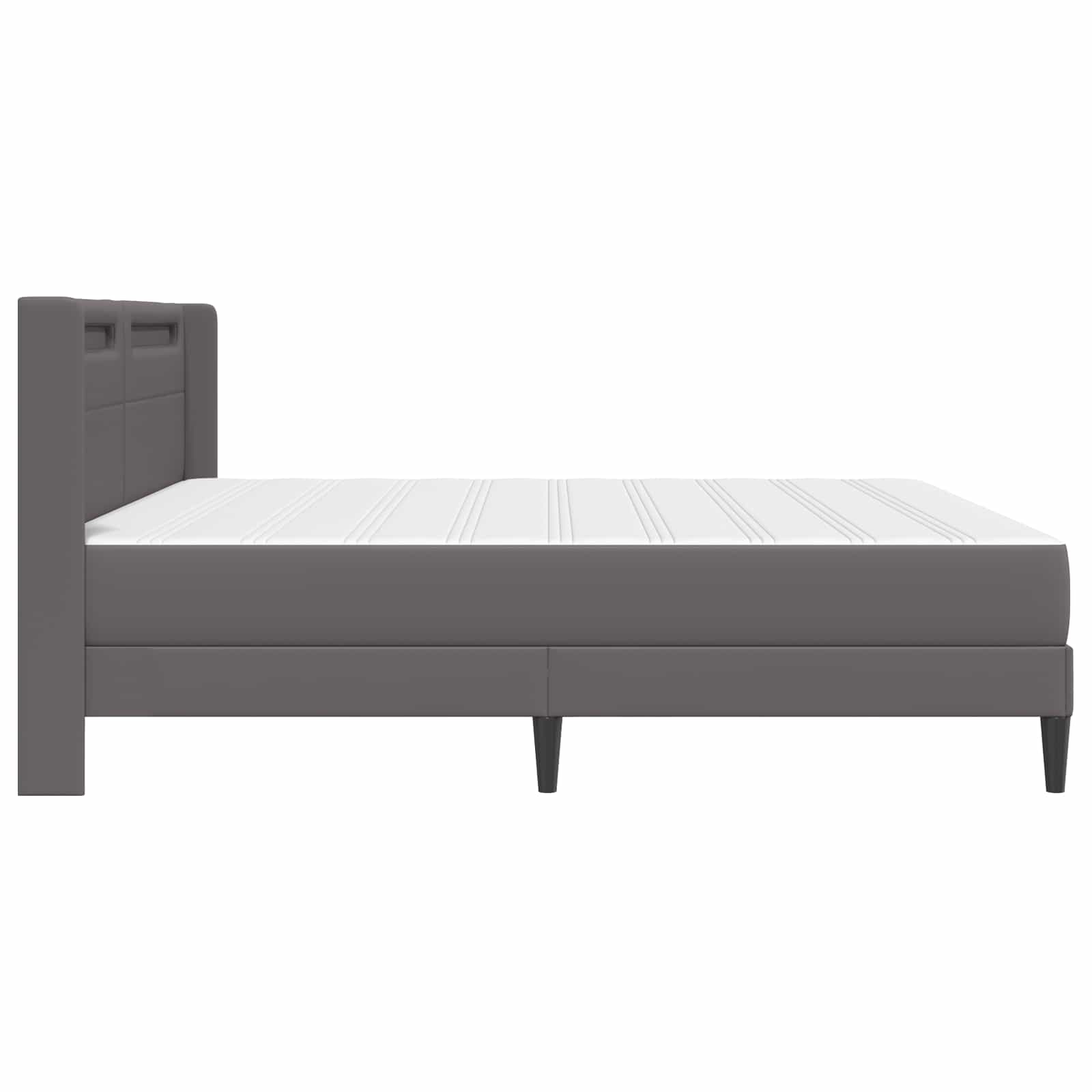 Bedframe met matras Grijs 180 x 200 cm Kunstleer