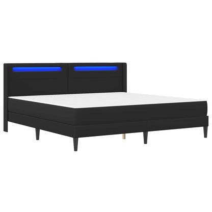 Bedframe met matras Zwart 180 x 200 cm Kunstleer