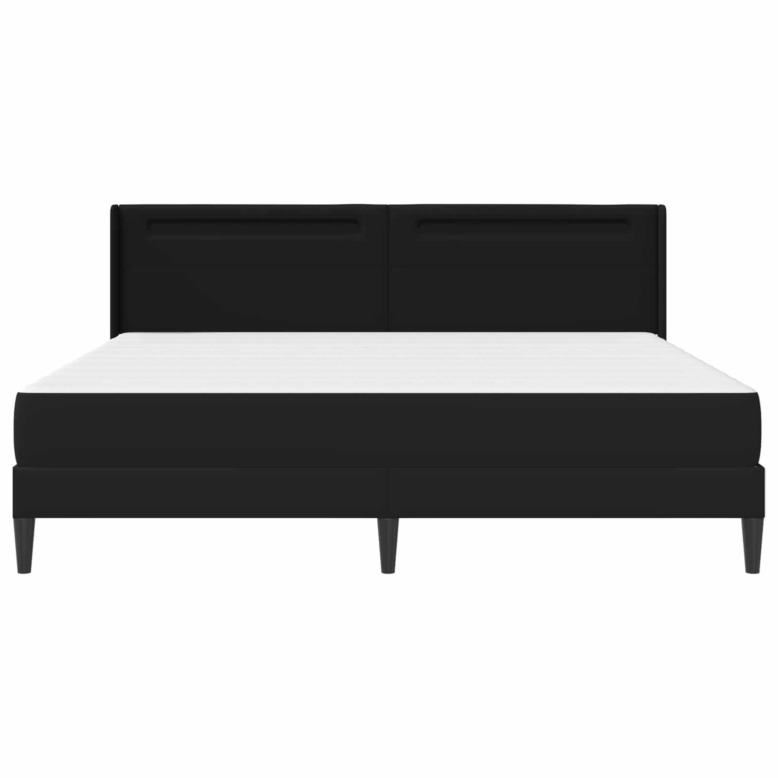 Bedframe met matras Zwart 180 x 200 cm Kunstleer