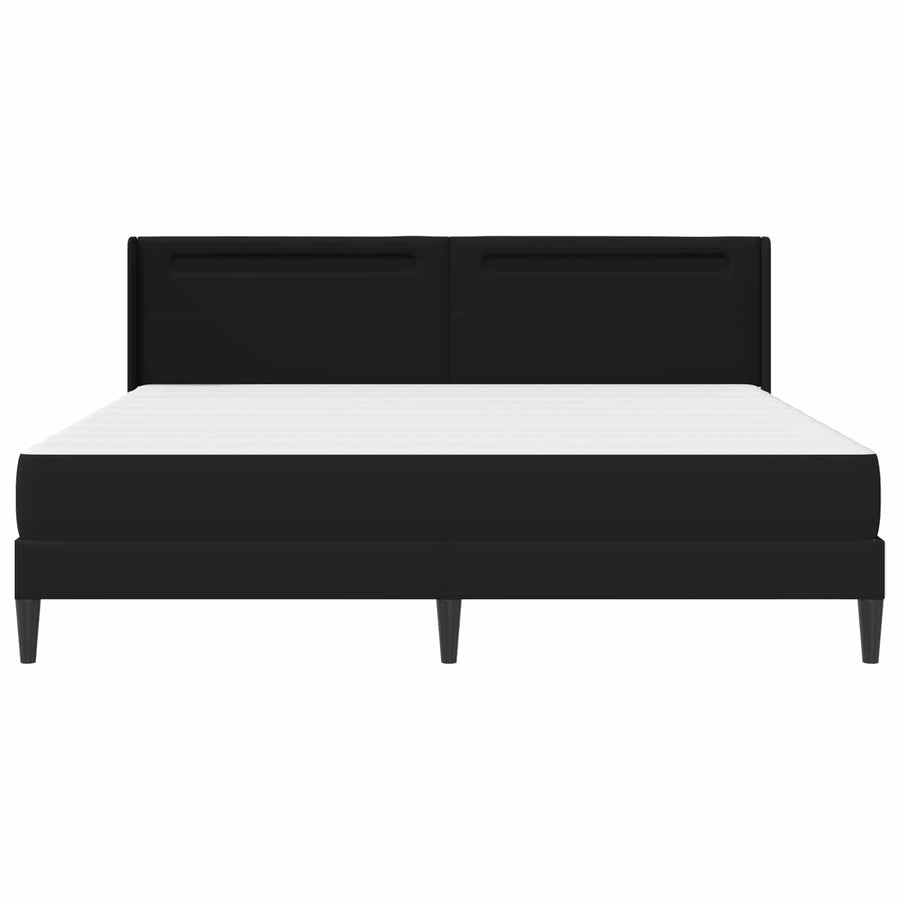 Bedframe met matras Zwart 180 x 200 cm Kunstleer