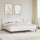 Bedframe met matras 180x200 cm wit kunstleer