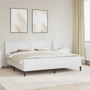 Bedframe met matras 180x200 cm wit kunstleer